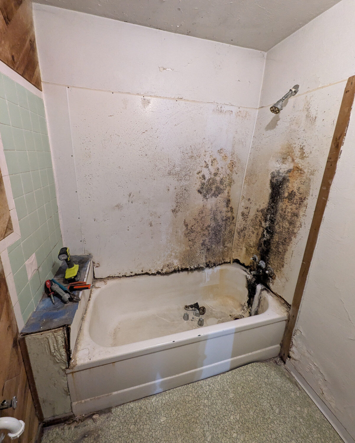 Before: bathroom prior to remodel, Grants Pass, Oregon